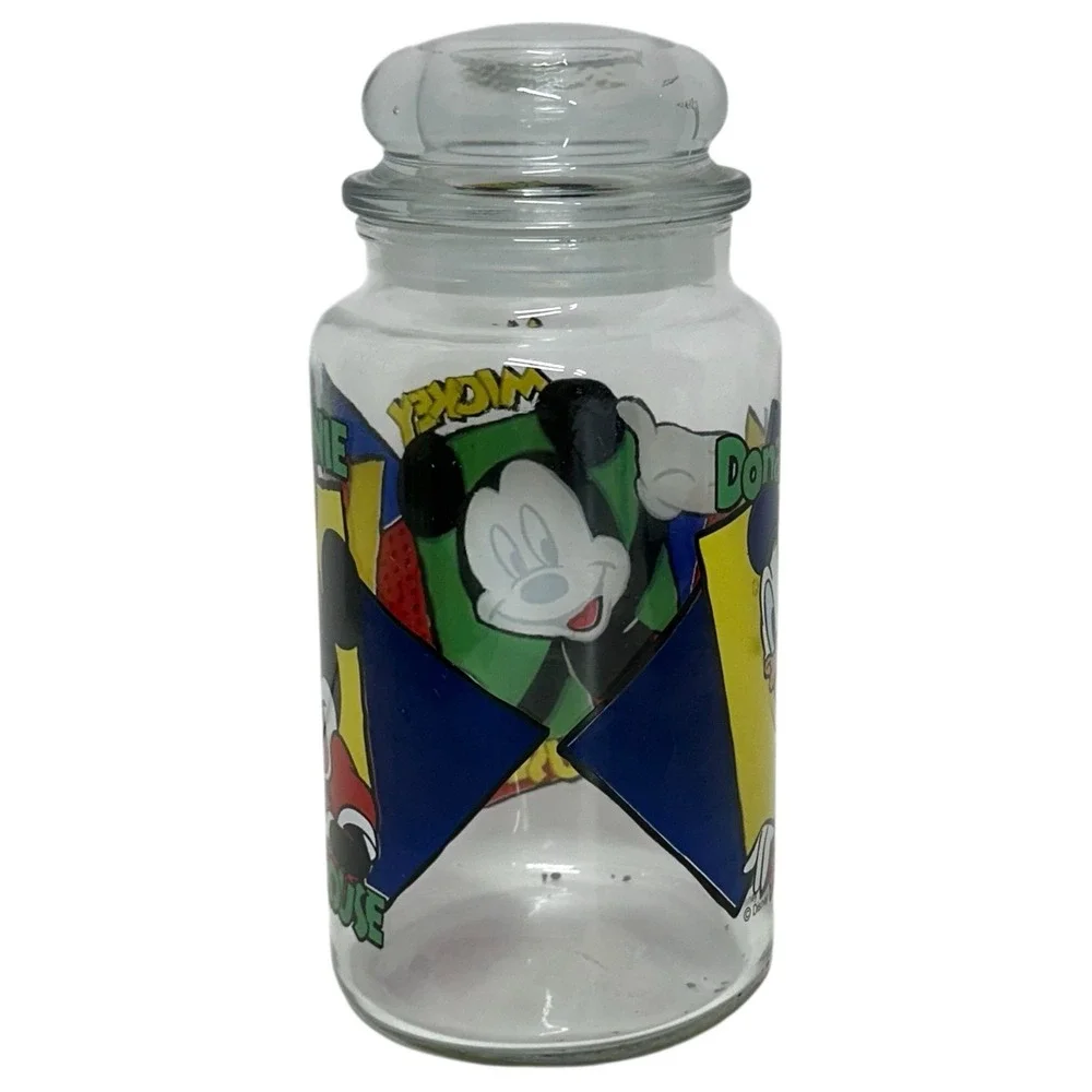 VTG‎ Disney Clear Glass Jar 8.5